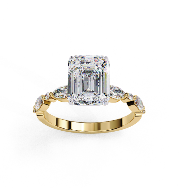 Printable 3D jewelry model of Solitaire Lady Ring with Diamond 3D Modell .c4d .max .obj .3ds .fbx .stl .blend 