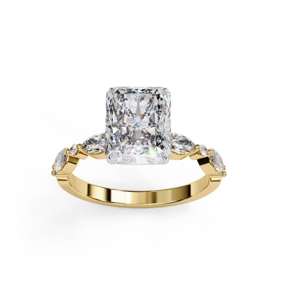 Printable 3D jewelry model of Solitaire Lady Ring with Diamond 3D 模型 .c4d .max .obj .3ds .fbx .stl .blend 