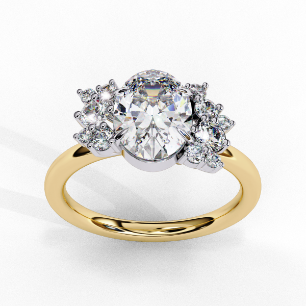 Printable 3D jewelry model of Solitaire Lady Ring with Diamond Modelo 3D .c4d .max .obj .3ds .fbx .stl .blend