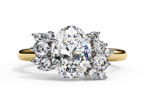 Printable 3D jewelry model of Solitaire Lady Ring with Diamond Modelo 3D