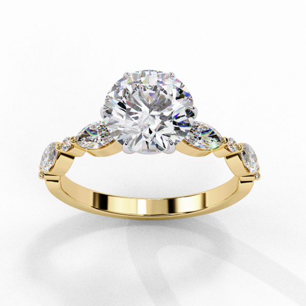 Printable 3D jewelry model of Solitaire Lady Ring with Diamond 3D Модель .c4d .max .obj .3ds .fbx .stl .blend