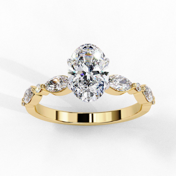 Printable 3D jewelry model of Solitaire Lady Ring with Diamond Modelo 3D .c4d .max .obj .3ds .fbx .stl .blend