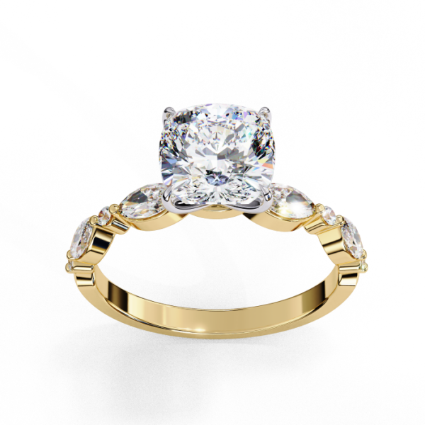 Printable 3D jewelry model of Solitaire Lady Ring with Diamond Modelo 3D .c4d .max .obj .3ds .fbx .stl .blend