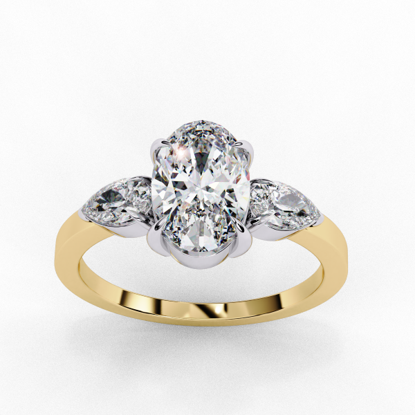 Printable 3D jewelry model of Solitaire Lady Ring with Diamond 3D Modell .c4d .max .obj .3ds .fbx .stl .blend 