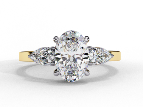 Printable 3D jewelry model of Solitaire Lady Ring with Diamond 3D Modell