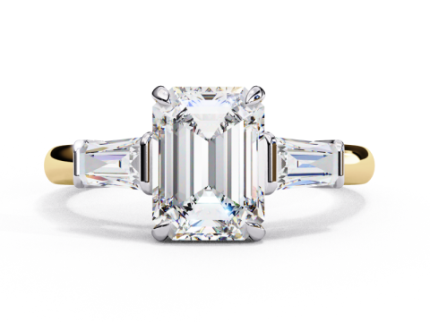 Printable 3D jewelry model of Solitaire Lady Ring with Diamond Modello 3D
