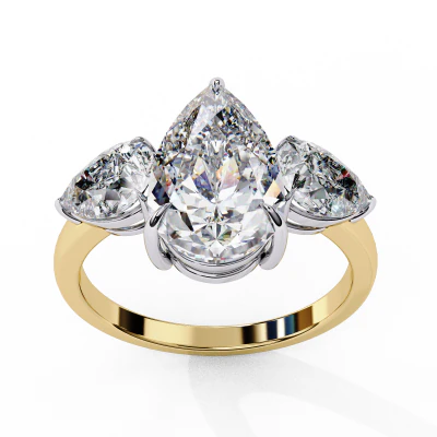 Printable 3D jewelry model of Solitaire Lady Ring with Diamond 3D Model .c4d .max .obj .3ds .fbx .stl .blend 