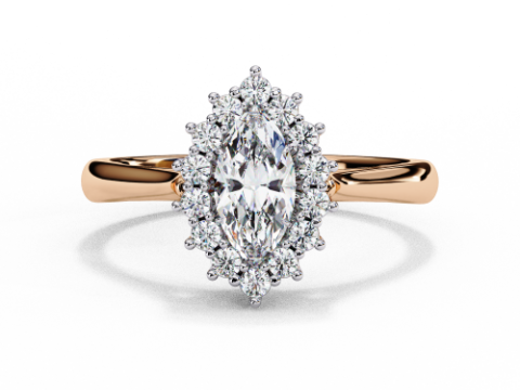 Printable 3D jewelry model of Solitaire Lady Ring with Diamond 3D मॉडल