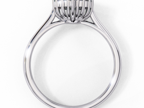 Printable 3D jewelry model of Solitaire Lady Ring with Diamond 3D मॉडल