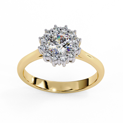 Printable 3D jewelry model of Solitaire Lady Ring with Diamond 3Dモデル .c4d .max .obj .3ds .fbx .stl .blend