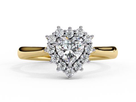 Printable 3D jewelry model of Solitaire Lady Ring with Diamond Model 3D