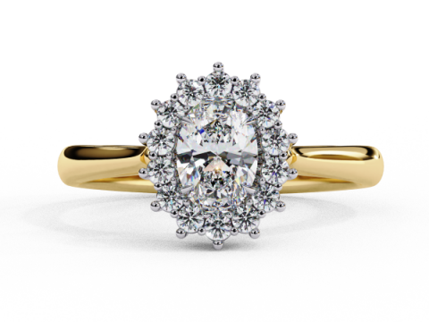 Printable 3D jewelry model of Solitaire Lady Ring with Diamond 3D 모델
