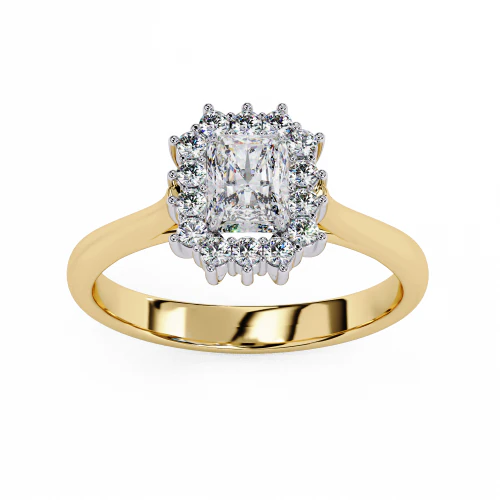 Printable 3D jewelry model of Solitaire Lady Ring with Diamond 3D Model .c4d .max .obj .3ds .fbx .stl .blend 