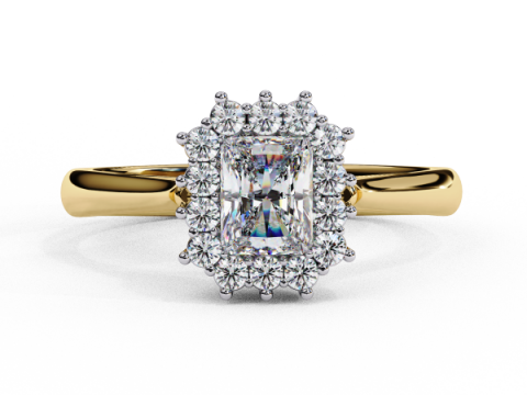 Printable 3D jewelry model of Solitaire Lady Ring with Diamond 3D Model