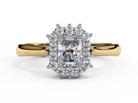 Printable 3D jewelry model of Solitaire Lady Ring with Diamond 3D Model