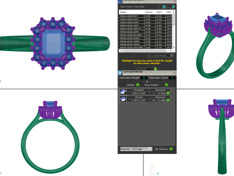 Printable 3D jewelry model of Solitaire Lady Ring with Diamond 3D मॉडल