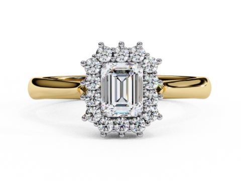 Printable 3D jewelry model of Solitaire Lady Ring with Diamond 3D मॉडल