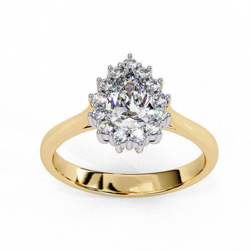 Printable 3D jewelry model of Solitaire Lady Ring with Diamond 3D 模型 .c4d .max .obj .3ds .fbx .stl .blend
