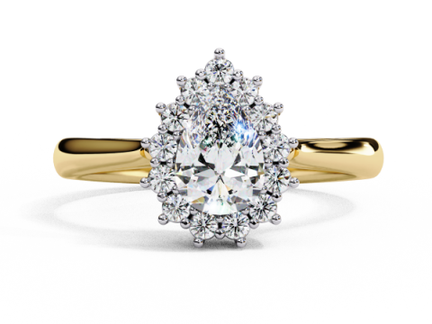 Printable 3D jewelry model of Solitaire Lady Ring with Diamond 3D 模型