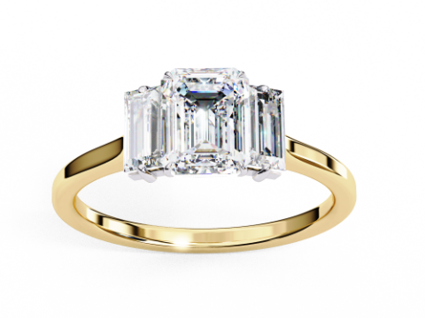 Printable 3D jewelry model of Solitaire Lady Ring with Diamond 3D मॉडल