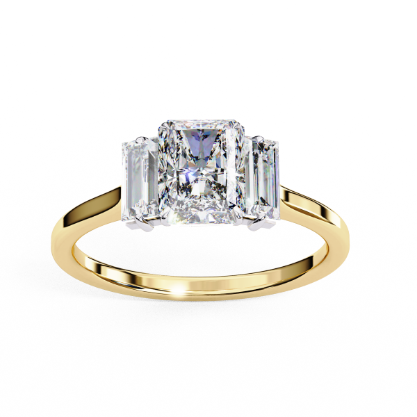 Printable 3D jewelry model of Solitaire Lady Ring with Diamond 3D Model .c4d .max .obj .3ds .fbx .stl .blend