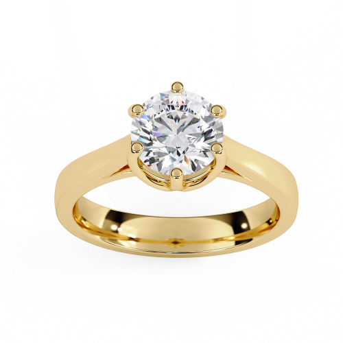 Printable 3D jewelry model of Solitaire Lady Ring with Diamond Model 3D .c4d .max .obj .3ds .fbx .stl .blend
