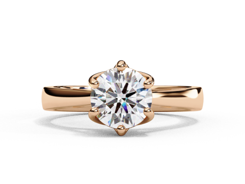 Printable 3D jewelry model of Solitaire Lady Ring with Diamond Model 3D