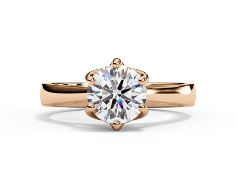 Printable 3D jewelry model of Solitaire Lady Ring with Diamond 3D Model