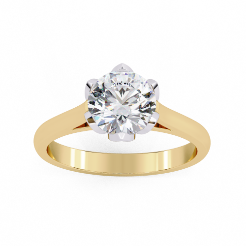 Printable 3D jewelry model of Solitaire Lady Ring with Diamond Modello 3D .c4d .max .obj .3ds .fbx .stl .blend