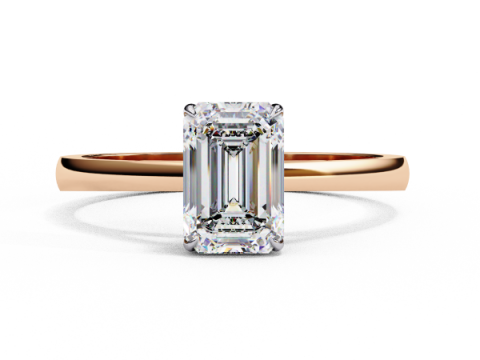 Printable 3D jewelry model of Solitaire Lady Ring with Diamond Model 3D