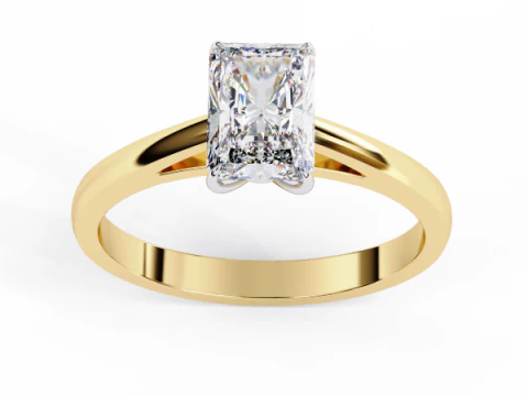 Printable 3D jewelry model of Solitaire Lady Ring with Diamond 3D Model