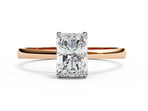 Printable 3D jewelry model of Solitaire Lady Ring with Diamond Modello 3D