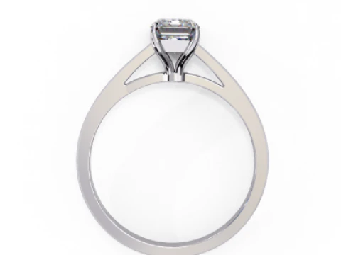 Printable 3D jewelry model of Solitaire Lady Ring with Diamond 3D Model