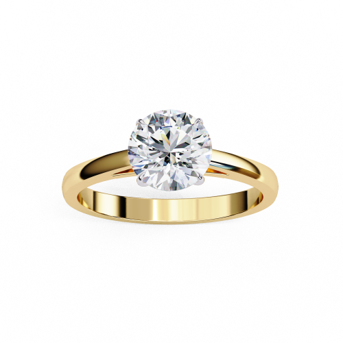 Printable 3D jewelry model of Solitaire Lady Ring with Diamond 3D Model .c4d .max .obj .3ds .fbx .stl .blend