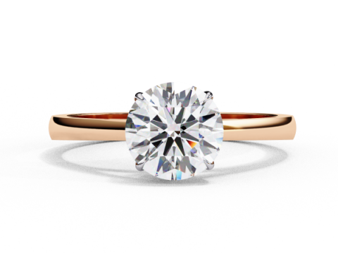 Printable 3D jewelry model of Solitaire Lady Ring with Diamond 3D Model