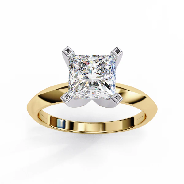 Printable 3D jewelry model of Solitaire Lady Ring with Diamond 3D Model .c4d .max .obj .3ds .fbx .stl .blend 