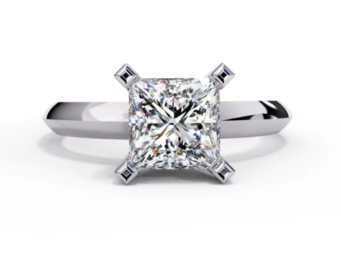 Printable 3D jewelry model of Solitaire Lady Ring with Diamond 3D Model