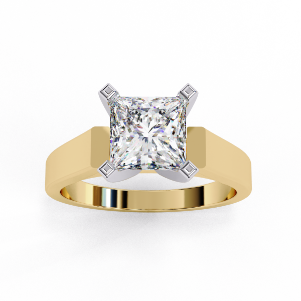 Printable 3D jewelry model of Solitaire Lady Ring with Diamond 3Dモデル .c4d .max .obj .3ds .fbx .stl .blend