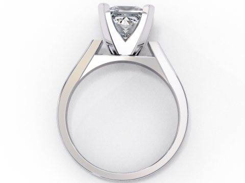 Printable 3D jewelry model of Solitaire Lady Ring with Diamond 3Dモデル