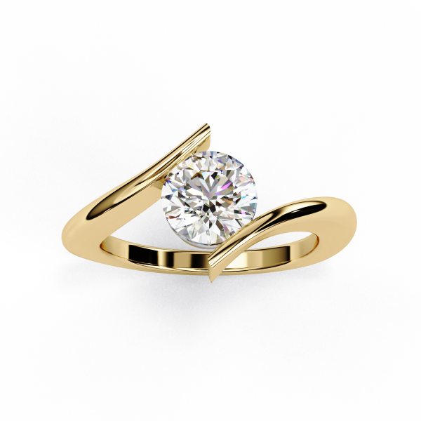 Printable 3D jewelry model of Solitaire Lady Ring with Diamond 3D 모델 .c4d .max .obj .3ds .fbx .stl .blend