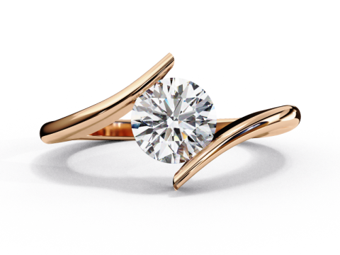 Printable 3D jewelry model of Solitaire Lady Ring with Diamond 3D 모델