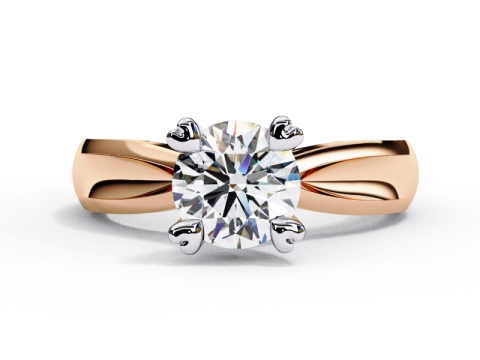 Printable 3D jewelry model of Solitaire Lady Ring with Diamond 3D Model