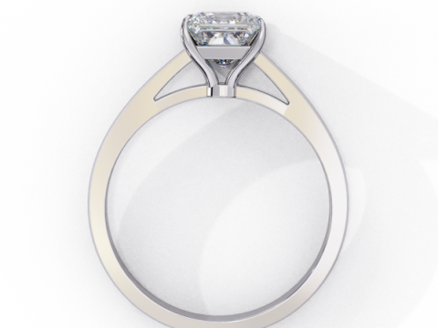 Printable 3D jewelry model of Solitaire Lady Ring with Diamond 3D Модель