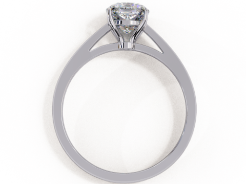 Printable 3D jewelry model of Solitaire Lady Ring with Diamond 3D 모델