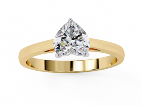 Printable 3D jewelry model of Solitaire Lady Ring with Diamond 3D Modell