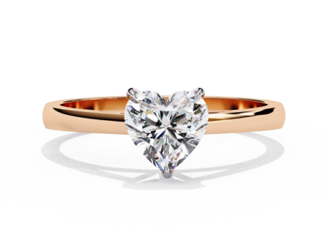 Printable 3D jewelry model of Solitaire Lady Ring with Diamond Modelo 3D