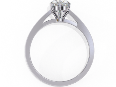 Printable 3D jewelry model of Solitaire Lady Ring with Diamond Modelo 3D