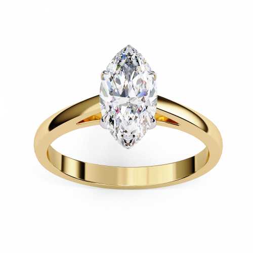 Printable 3D jewelry model of Solitaire Lady Ring with Diamond 3D Model .c4d .max .obj .3ds .fbx .stl .blend
