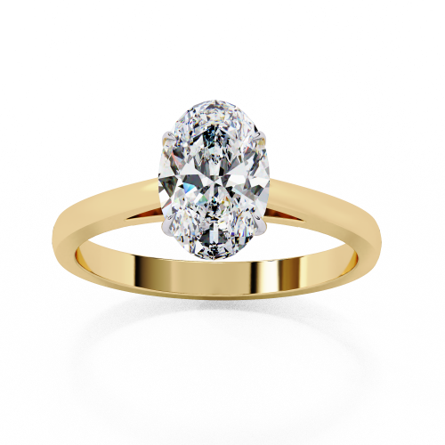 Printable 3D jewelry model of Solitaire Lady Ring with Diamond Modèle 3D .c4d .max .obj .3ds .fbx .stl .blend