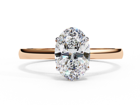 Printable 3D jewelry model of Solitaire Lady Ring with Diamond Modèle 3D